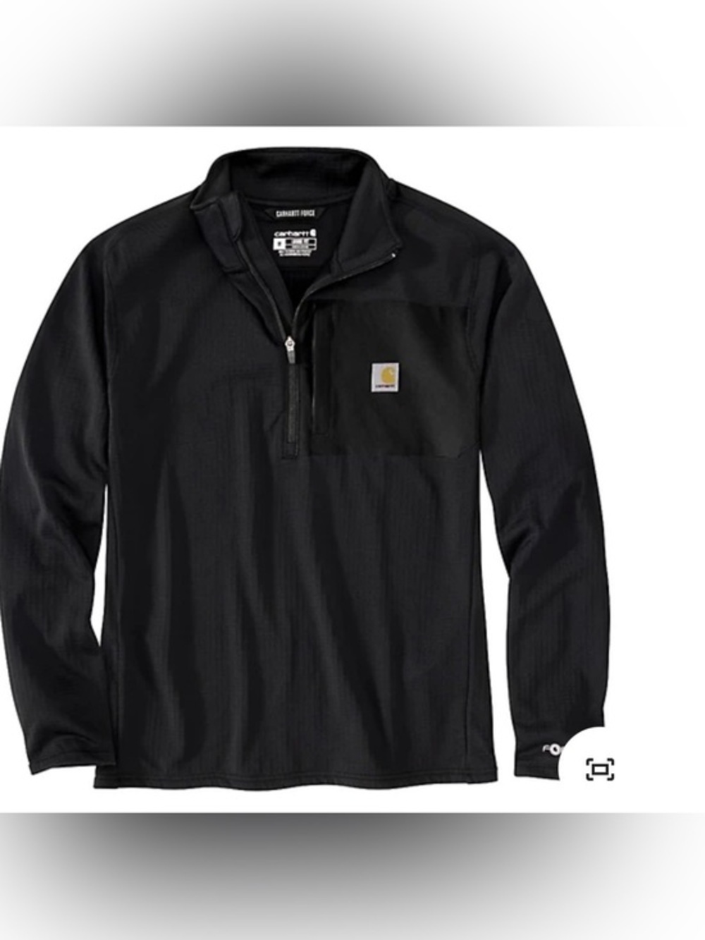 Carhartt Men's Force Relaxed Fit Mock-Neck Half-Zip Work T-Shirt, Size Small